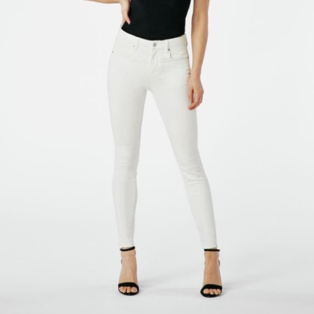 White High Waisted Skinny Jeans